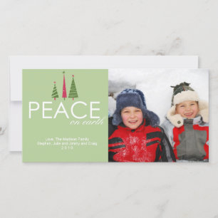 Carte photo de Noël Paix sur Terre