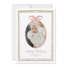 Carte photo de Noël Peinte à la main de charmante 