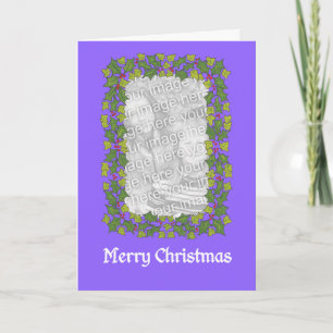 Carte photo de Noël personnalisable - Bordure Holl