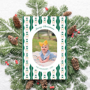 Carte photo de Noël personnalisée Grandes vertes e