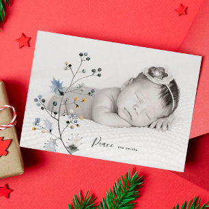Carte photo de Noël pour la paix biologique