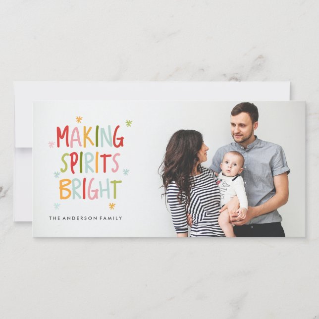 Carte photo de Noël pour les SPIRITUEUX (Devant)