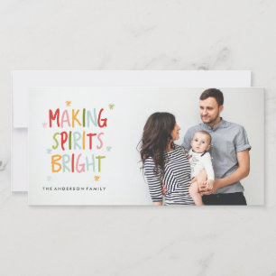 Carte photo de Noël pour les SPIRITUEUX
