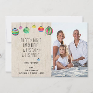 Carte photo de Noël Silentish Night Funky