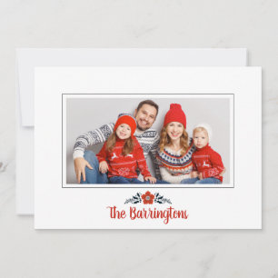 Carte photo de Noël simple et moderne
