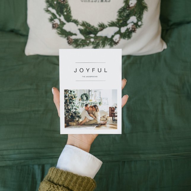 Carte Photo de Noël simple et moderne | Joyeuses vacance (Créateur téléchargé)