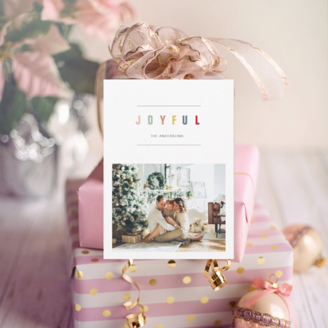 Carte Photo de Noël simple et moderne | Joyeuses vacance (Créateur téléchargé)