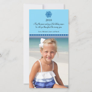 Carte photo de Noël Snowflake