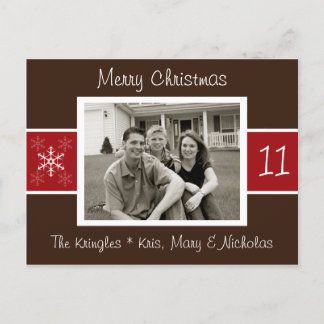 Carte photo de Noël Snowflake