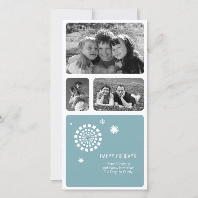 Carte photo de Noël Spirographe (Devant)