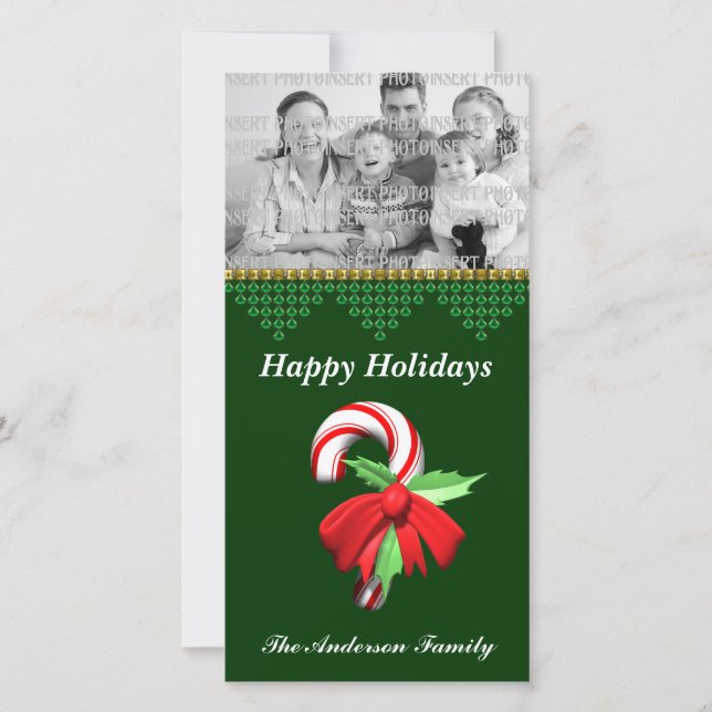 Carte photo de Noël sucre de canne (Devant)