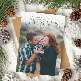 Carte photo de Noël traditionnel