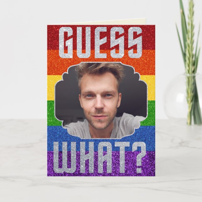 CARTE PHOTO de Parties scintillant LGBT (Devant)