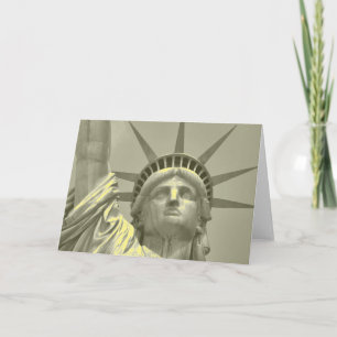 Carte Photo de près de la statue de la Liberté vintage N