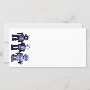 carte photo de robots bleus
