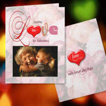 Carte photo de Saint-Valentin vous envoyant de l'a