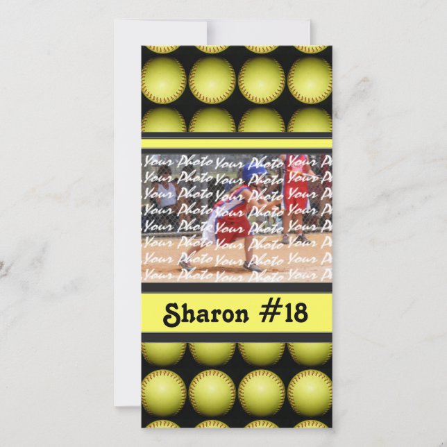 Carte photo de softball rapide (Devant)