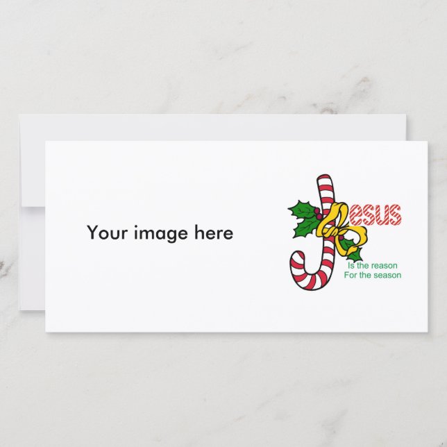 Carte photo de sucre de canne de Jésus (Devant)