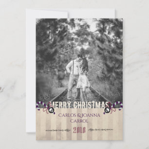 Carte photo de Sucre de canne de Noël gothique