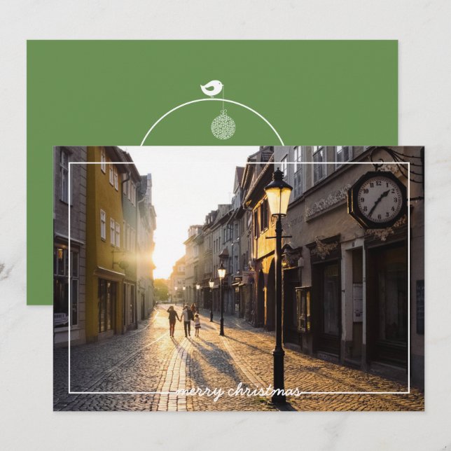 Carte photo de superposition de cadre de Noël simp (Devant / Derrière)