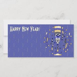 Carte photo de toast du Nouvel An