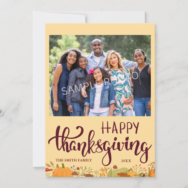 Carte photo de vacances à bon thanksgiving (Devant)