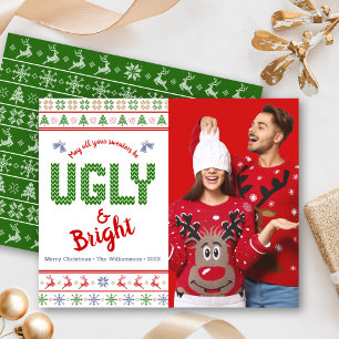 Carte photo de vacances à petit budget Sweater Rou