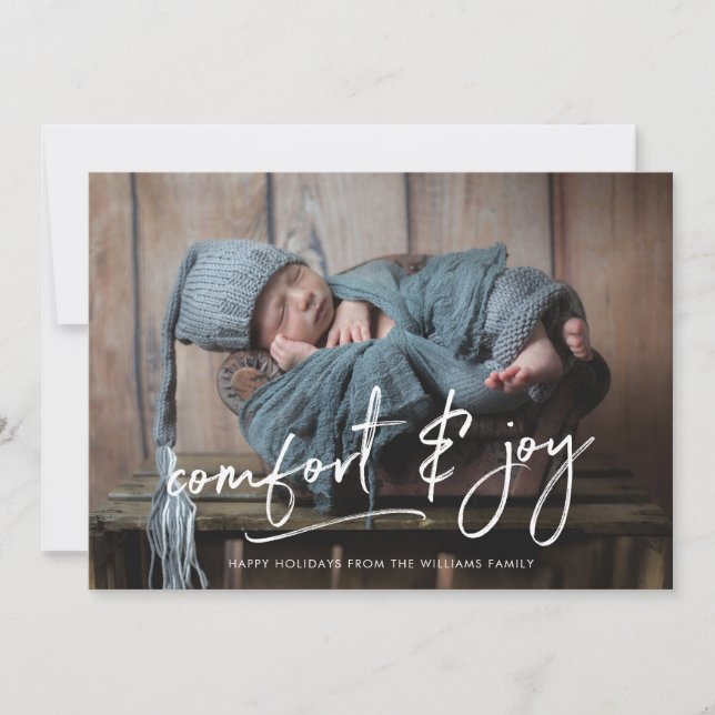 Carte photo de vacances Comfort & Joy (Devant)