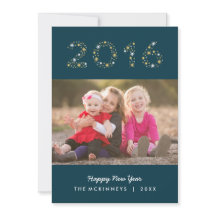Carte photo de vacances de bonne année d'étincelle