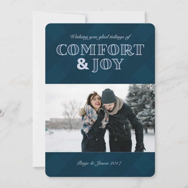 Carte photo de vacances de confort et de joie (Devant)