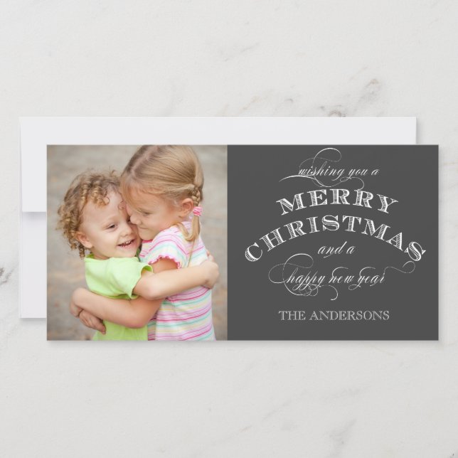 CARTE PHOTO DE VACANCES DE NOËL | GRAY (Devant)