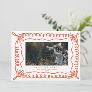 Carte photo de vacances Doodle Frame