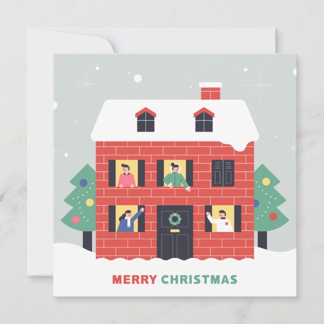 CARTE PHOTO de vacances | Joyeux Noël Accueil d'hi (Devant)