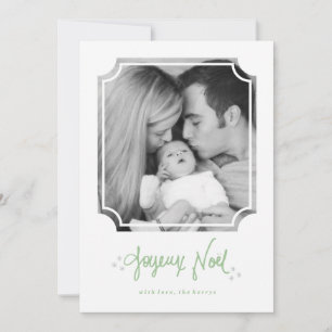 Carte photo de vacances Joyeux Noel Lettré à la ma