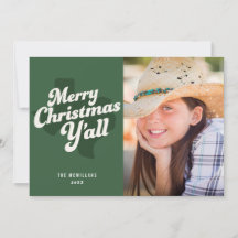 Carte photo de vacances *Joyeux Noël Y'all*