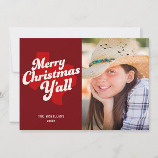 Carte photo de vacances *Joyeux Noël Y'all*
