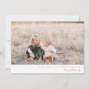 Carte photo de vacances minimaliste
