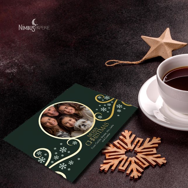 Carte photo de vacances moderne en papier d'alumin (Créateur téléchargé)