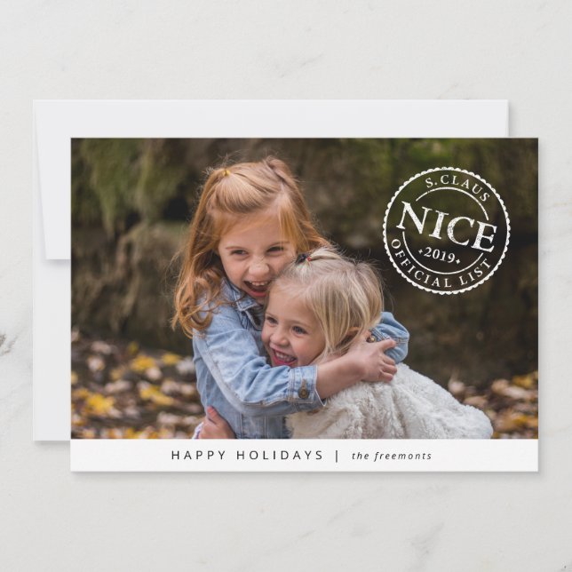 Carte photo de vacances officiel Père Noël Nice Li (Devant)