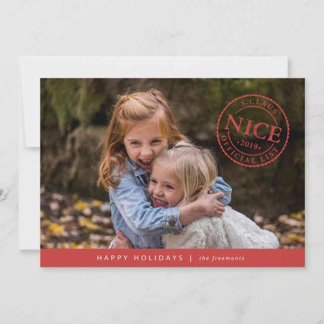 Carte photo de vacances officiel Père Noël Nice Li (Devant)