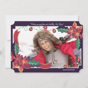 Carte photo de vacances Poinsettia Corners
