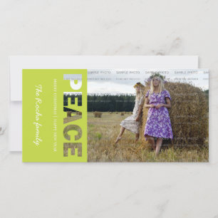 Carte photo de vacances pour la paix