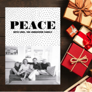 Carte photo de vacances Starred Peace Noir