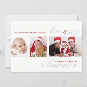 Carte photo de vacances Tri-Photo moderne