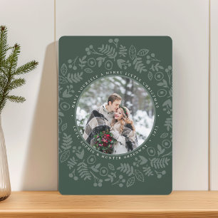 Carte photo de vacances Wreath Winter