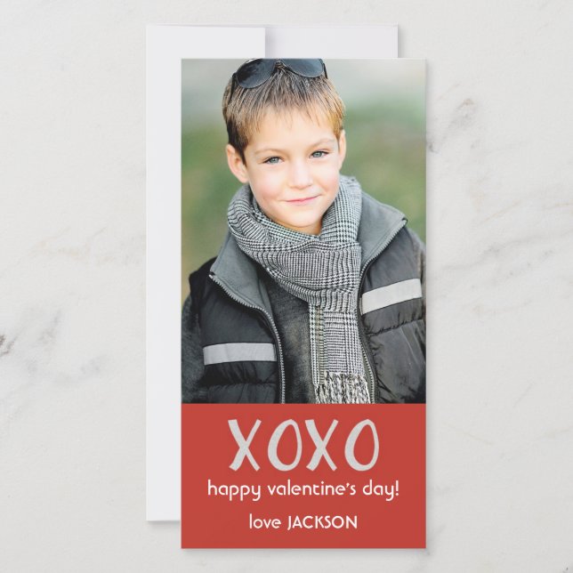 Carte photo de Valentine Red XOXO (Devant)