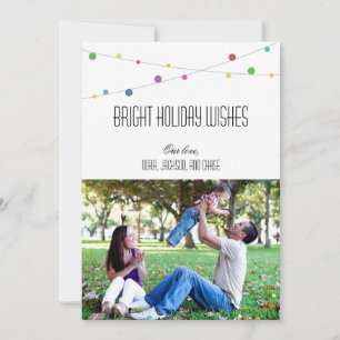 Carte photo de voeux de vacances brillants (Apple)