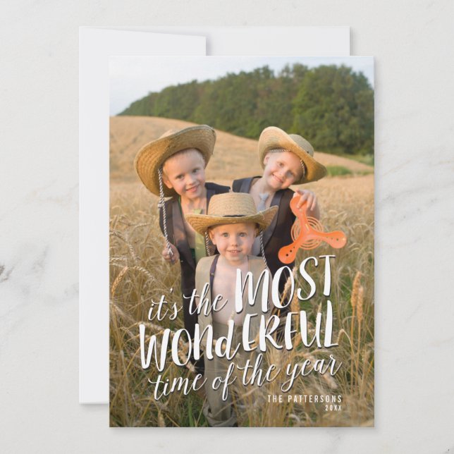 Carte photo de voeux de vacances moderne le plus m (Devant)