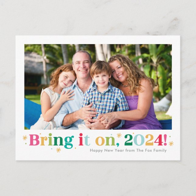 Carte photo de vœux pour une bonne année (Devant)