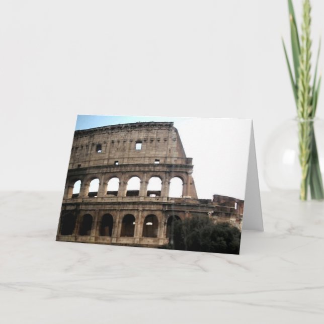 Carte Photo de voyage italien au Colisée (Devant)